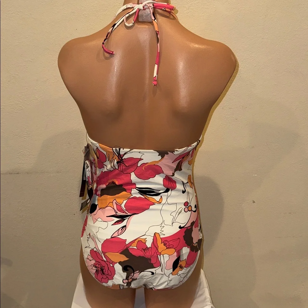 NWT DKNY one piece swimsuit size 8 underwire shoulder tie - Picture 4 of 4